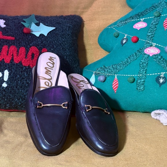 Sam Edelman Lounette Black Leather Snaffle Bit Mules Loafers Women Size 7 M - Picture 2 of 7